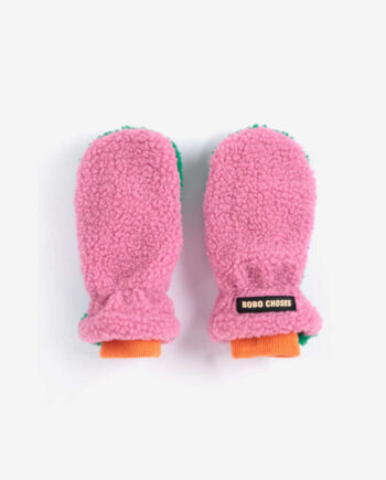 BOBO CHOSES | Color Block sheepskin mittens