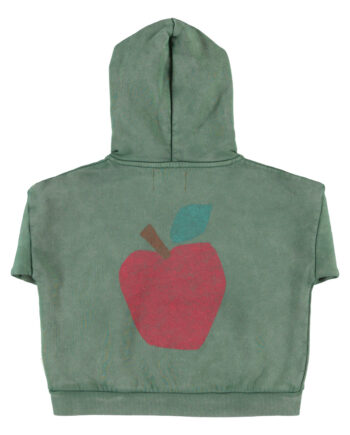 PIUPIUCHICK | hoodie | green w/ apple print