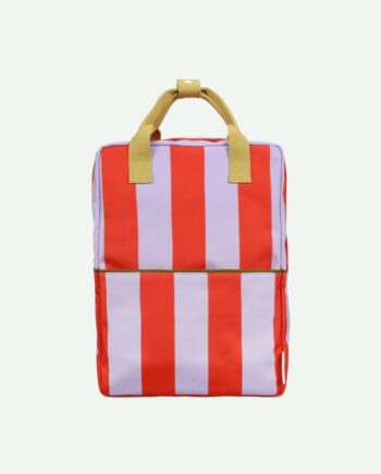 STICKYLEMON | backpack large | stripes | campfire orange + dewy lilac