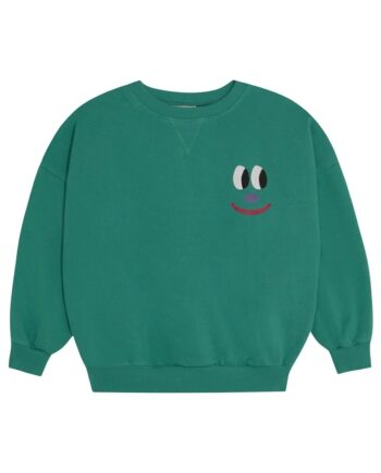 THE CAMPAMENTO | Smiling Face Green sweat-shirt