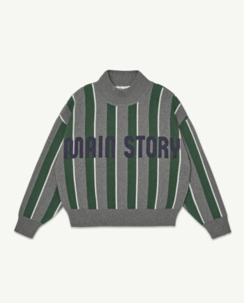 MAIN STORY | Sporty Knit Grey Melange Sport Stripe
