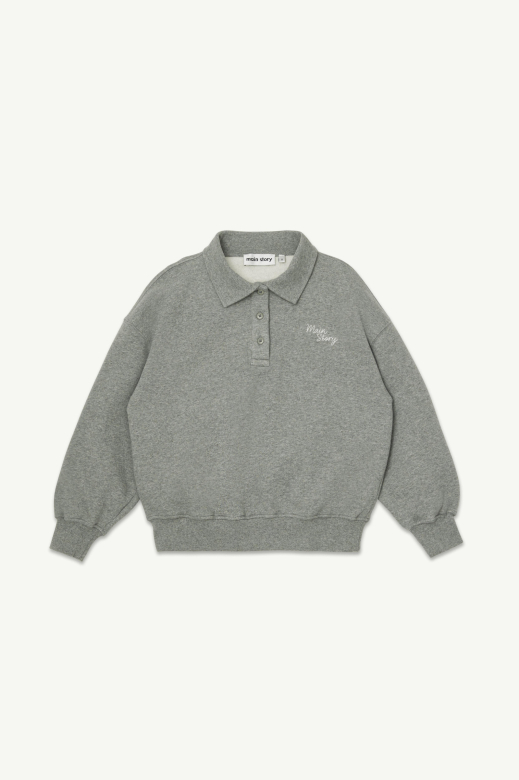 MAIN STORY | Polo Sweatshirt Grey Melange