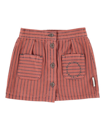 PIUPIUCHICK |  short skirt | bordeaux w/ black stripes