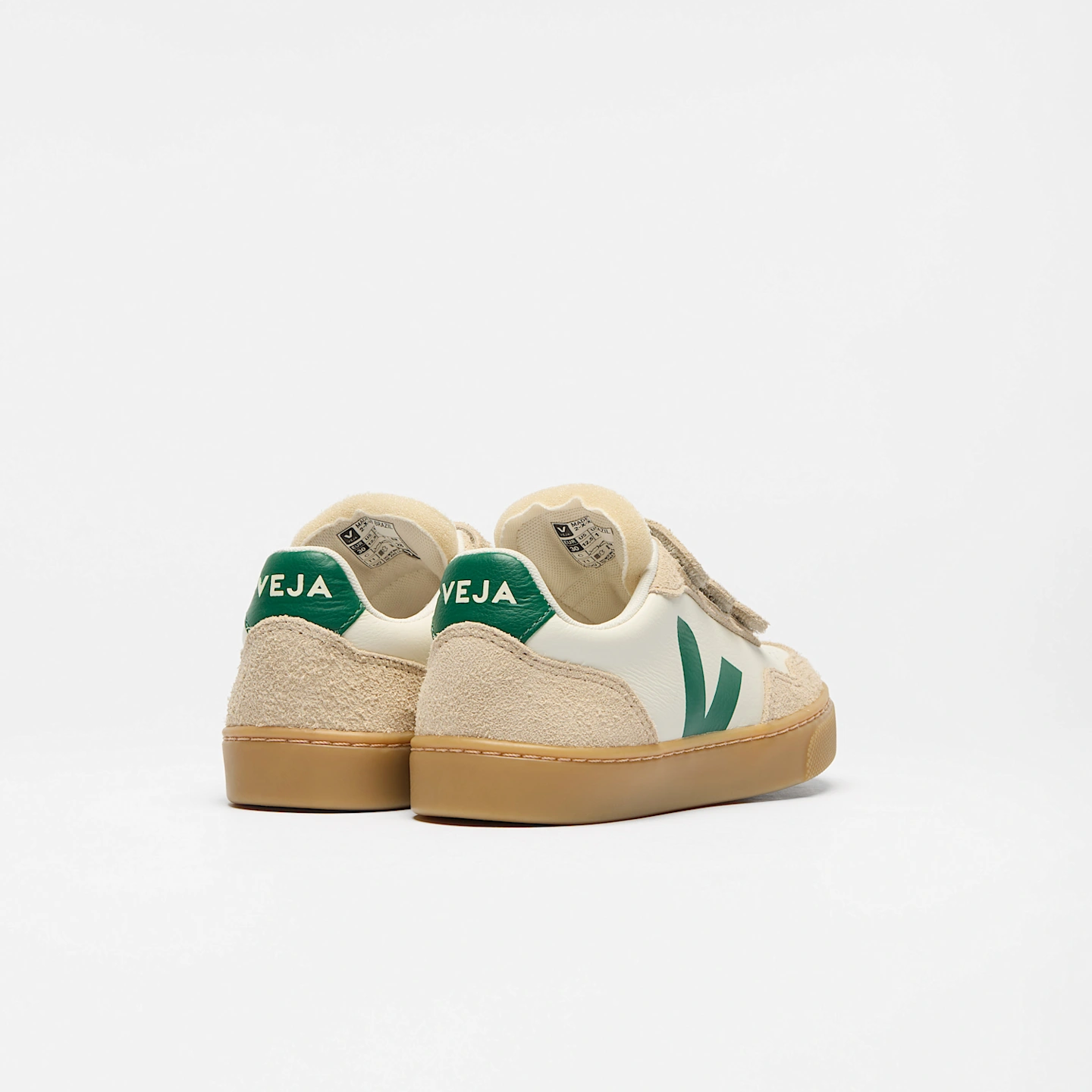 VEJA | V-90 LEATHER PURE GOLF ALMOND