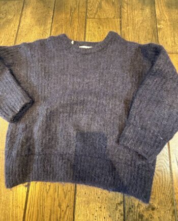 SECOND LIFE | pull American Vintage alpaga bleu marine 7 ans