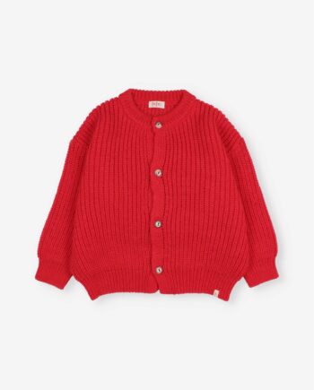 BÚHO | Soft Knit Cardigan Poppy Red