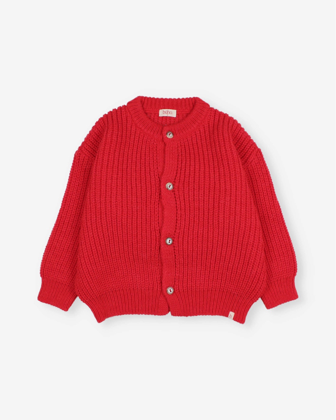 BÚHO | Soft Knit Cardigan Poppy Red