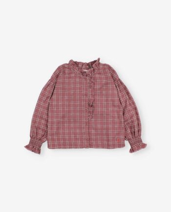 BÚHO | Tartan Blouse Pomegranate