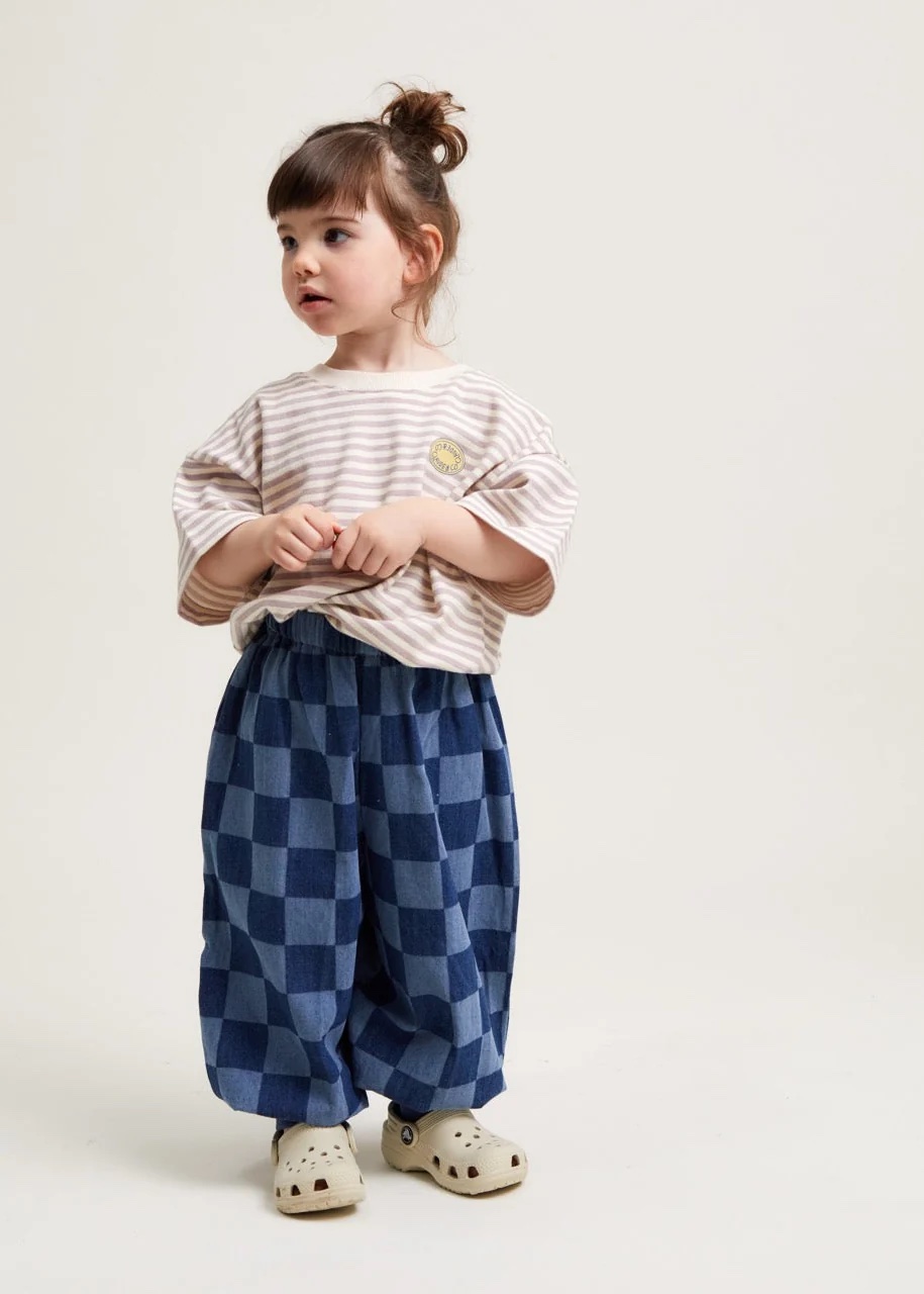 CLAUDE & CO | Murphy Checkerboard Balloon Denim Trouser