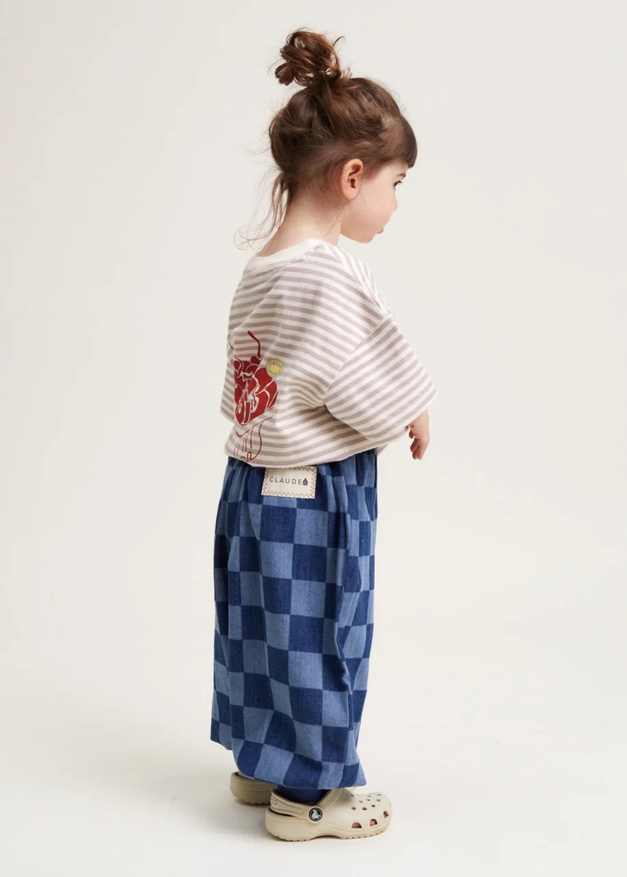 CLAUDE & CO | Murphy Checkerboard Balloon Denim Trouser