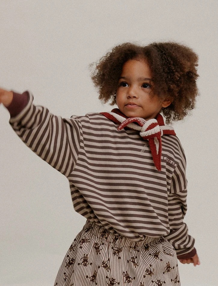 CLAUDE & CO | Jamie Acorn Stripe Long Sleeve Tee