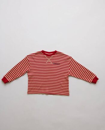 CLAUDE & CO | Jamie Acorn Stripe Long Sleeve Tee Red