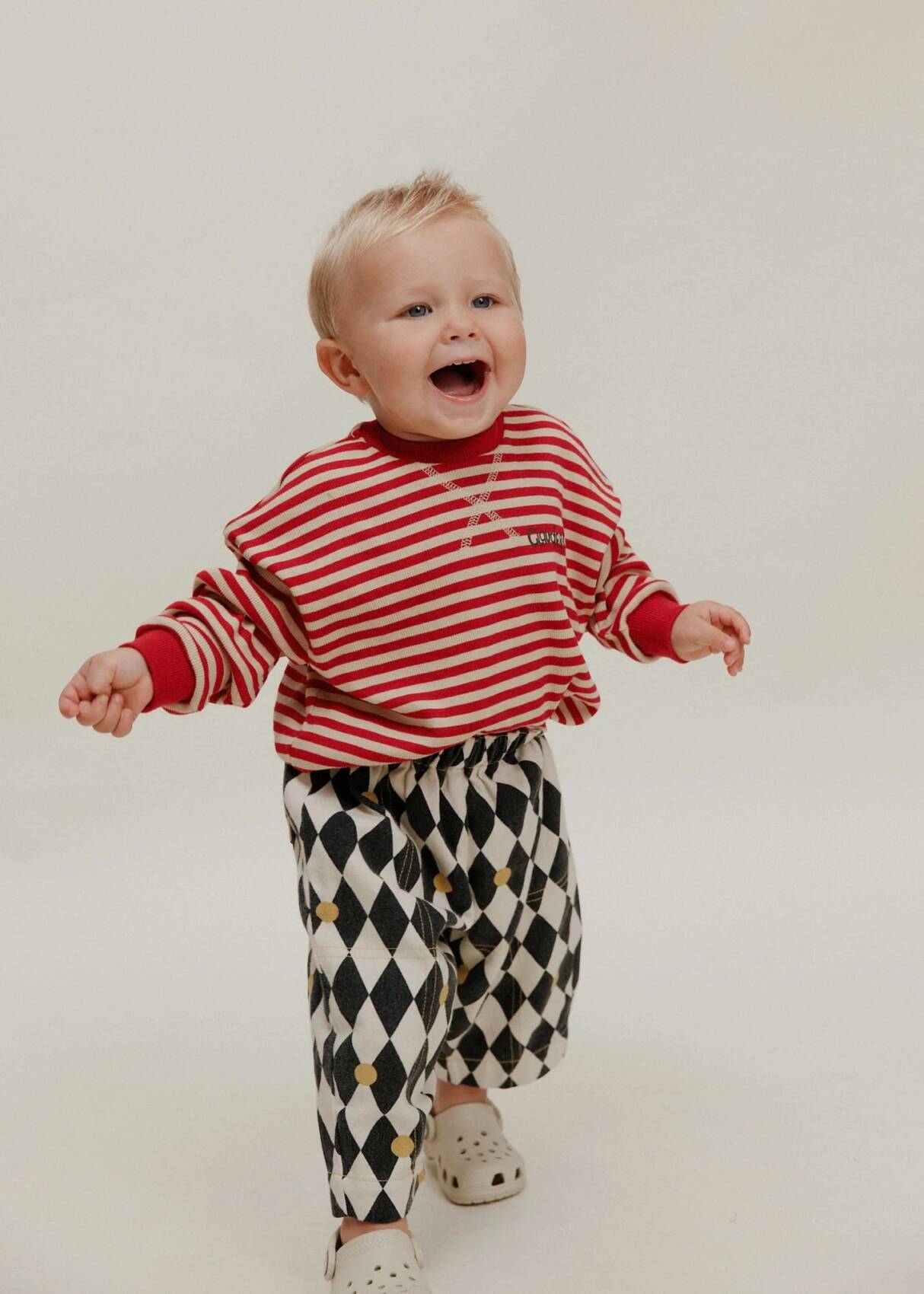 CLAUDE & CO | Jamie Acorn Stripe Long Sleeve Tee Red