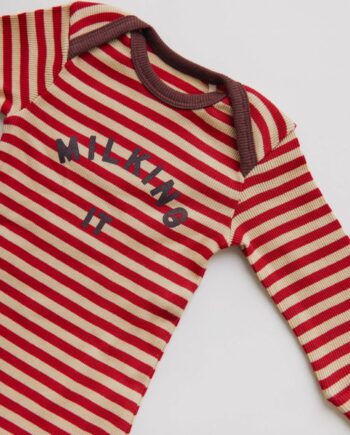 CLAUDE & CO | Milking it Crimson Stripe Onesize