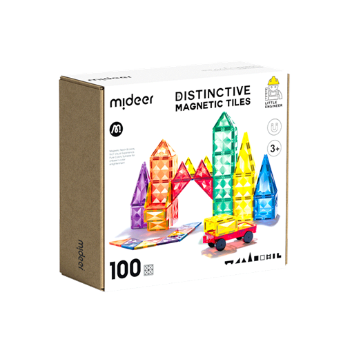 MIDEER | TUILES MAGNÉTIQUES COLORÉES - 100PCS