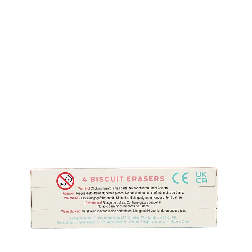 REX LONDON | Gommes (lot de 4) - Biscuits