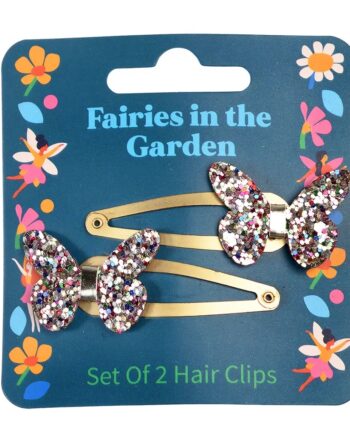 REX LONDON | Pinces à cheveux papillon pailletées (lot de 2) - Fées dans le j