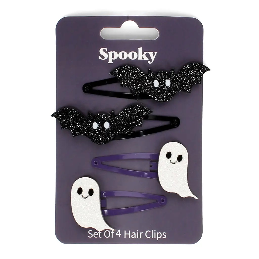 REX LONDON | Pinces à cheveux pailletées (lot de 4) - Effrayant