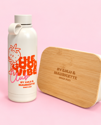 Lulu et Mauricette | Ensemble gourde et boîte lunch en pp couvercle bambou