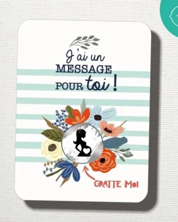 PAPETERIE GRATTE-MOI | Carte à gratter annonce de grossesse