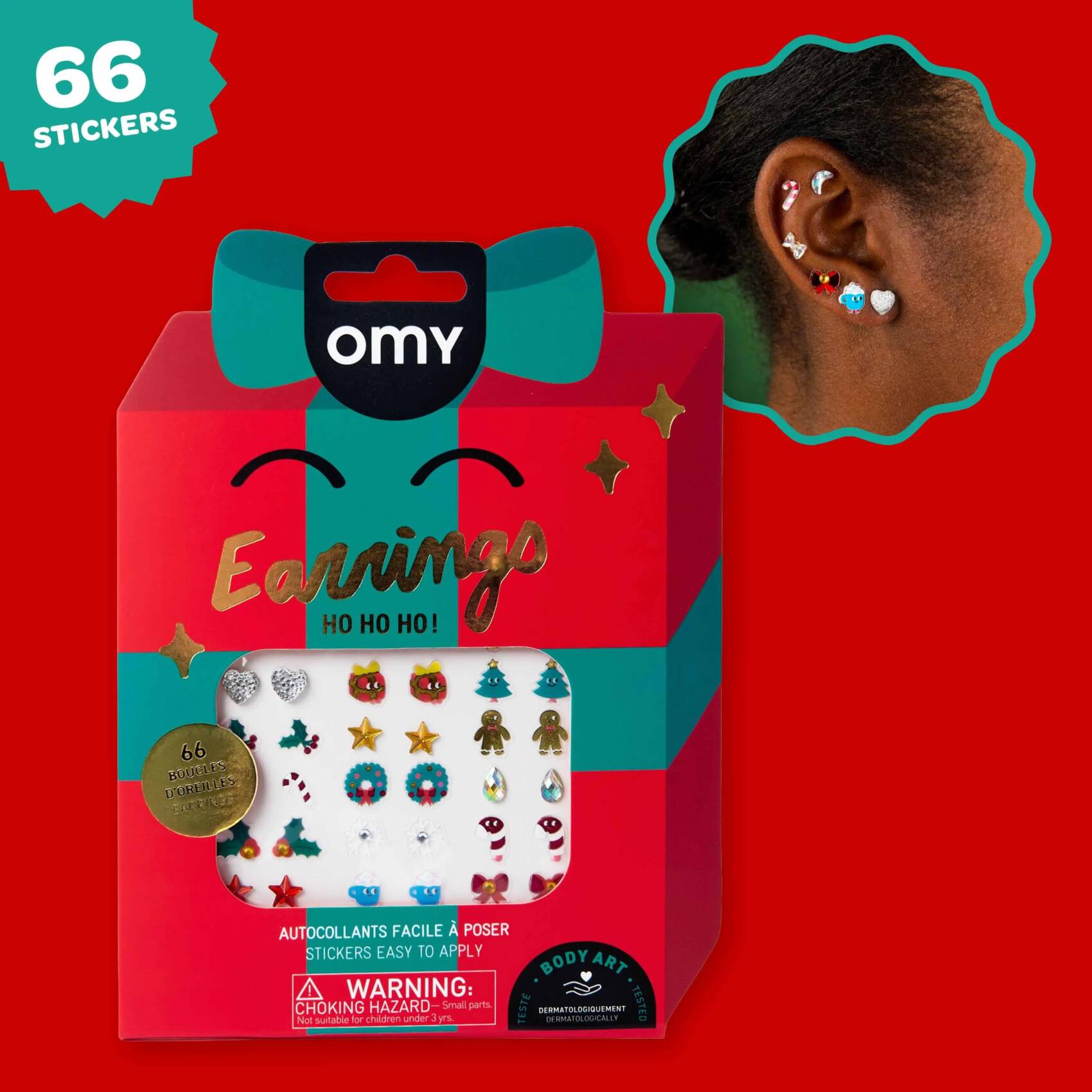 OMY | CHRISTMAS - EARRING autocollantes 66 Stickers