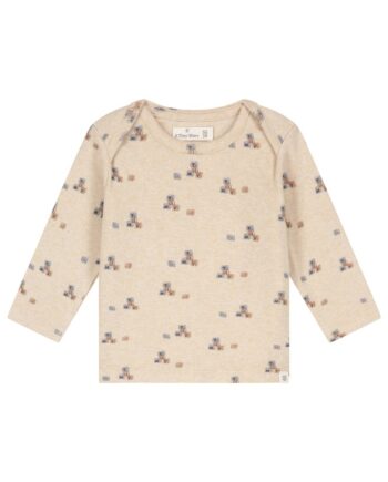 A TINY STORY | T-shirt beige melange cubes Tiny