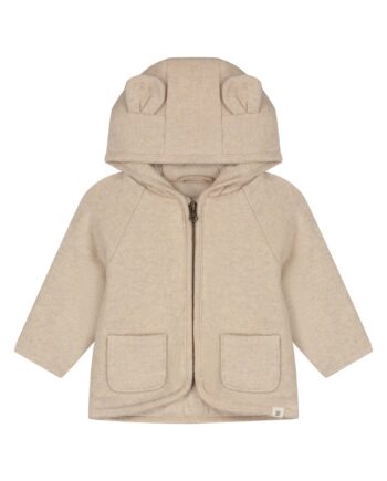 A TINY STORY | jacket capuche oreilles beige melange