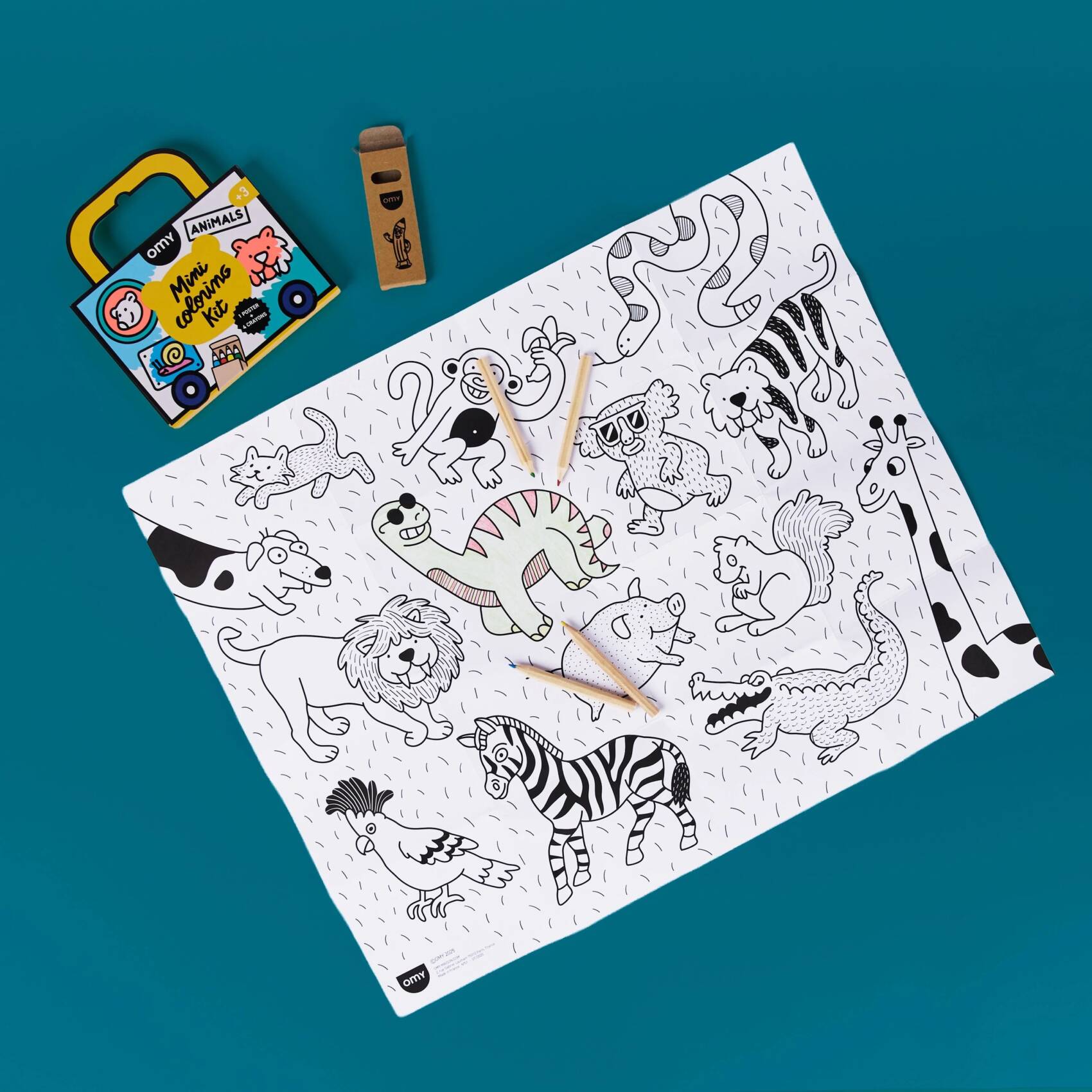 OMY | ANIMALS Mini coloring kit