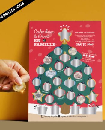 PAPETERIE GRATTE-MOI | Calendrier de l’Avent défis en famille avant Noël