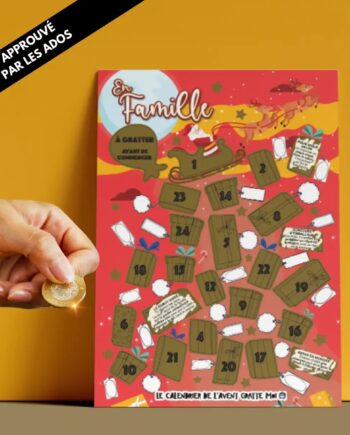 PAPETERIE GRATTE-MOI | Calendrier de l’Avent à gratter - FAMILLE ⭐️ pour Noël